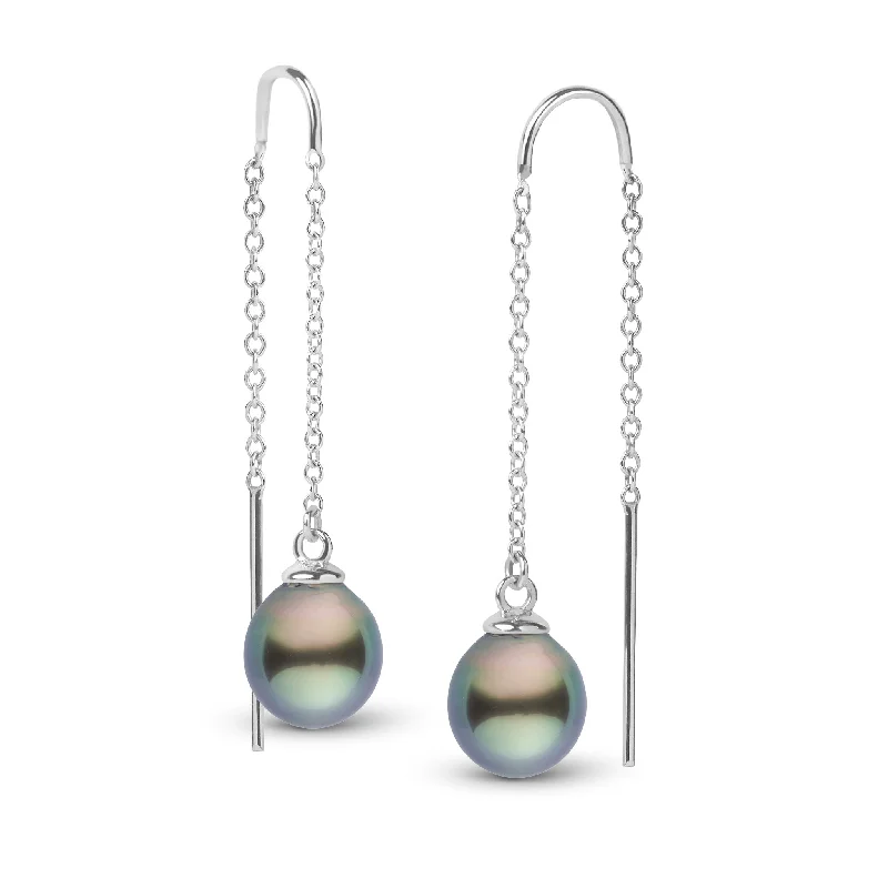 Classic And Modern Jewelry Styles On Sale 9.0-10.0 mm Tahitian Drop Pearl Threader Earrings Classic And Modern Jewelry Styles On Sale 9.0-10.0 mm Tahitian Drop Pearl Threader Earrings