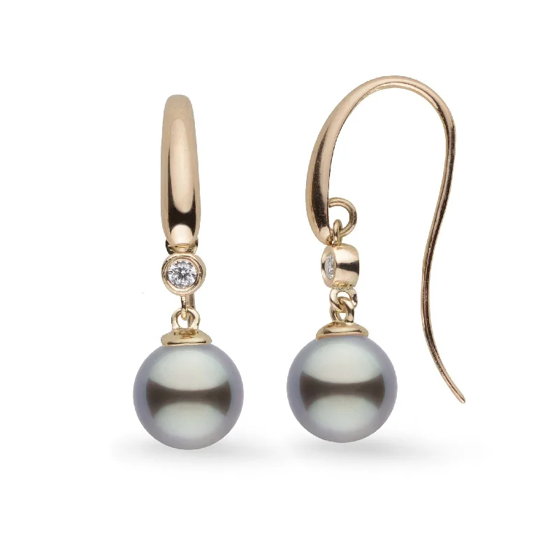 Luxury Jewelry At Unbeatable Discounts 9.0-10.0 mm Tahitian Pearl and Diamond Cascade Collection Earrings Luxury Jewelry At Unbeatable Discounts 9.0-10.0 mm Tahitian Pearl and Diamond Cascade Collection Earrings