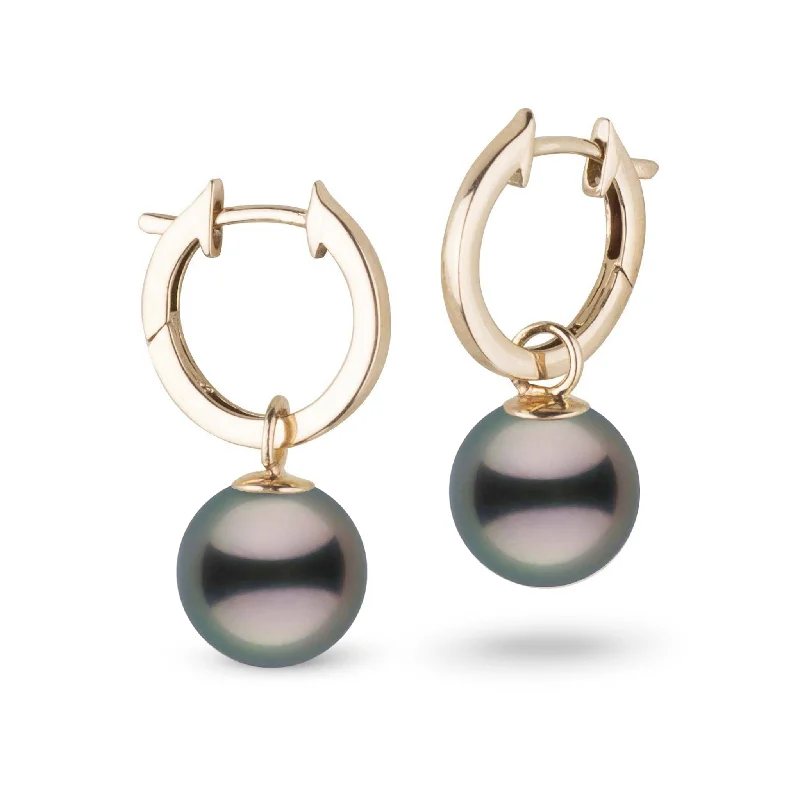 Flash Sale On Stunning Jewelry – Don't Miss Out 9.0-10.0 mm Tahitian Pearl Huggie Hoop Earrings