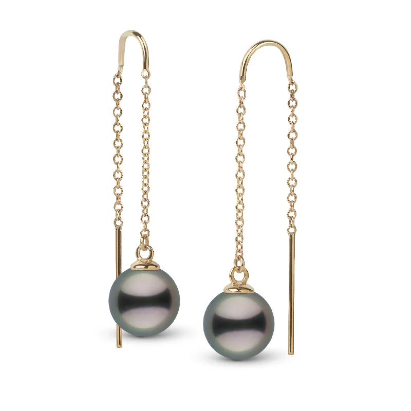 Timeless Elegance At Unbelievable Discounts 9.0-10.0 mm Tahitian Pearl Threader Earrings Timeless Elegance At Unbelievable Discounts 9.0-10.0 mm Tahitian Pearl Threader Earrings