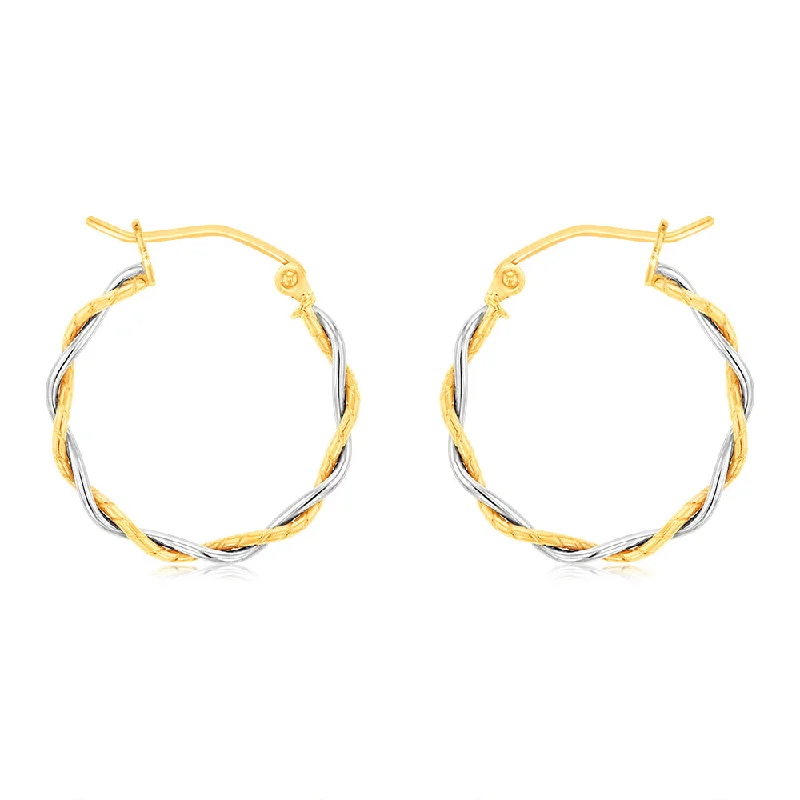 Exclusive Jewelry Sale – Shine For Less 9ct Two Toned Silverfilled Twisted Hoop Earrings Exclusive Jewelry Sale – Shine For Less 9ct Two Toned Silverfilled Twisted Hoop Earrings