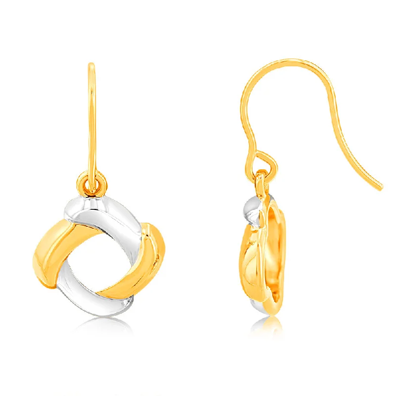 Grab Your Favorite Jewelry At The Lowest Prices 9ct Yellow And White Gold Abstract Circle Drop Earrings Grab Your Favorite Jewelry At The Lowest Prices 9ct Yellow And White Gold Abstract Circle Drop Earrings