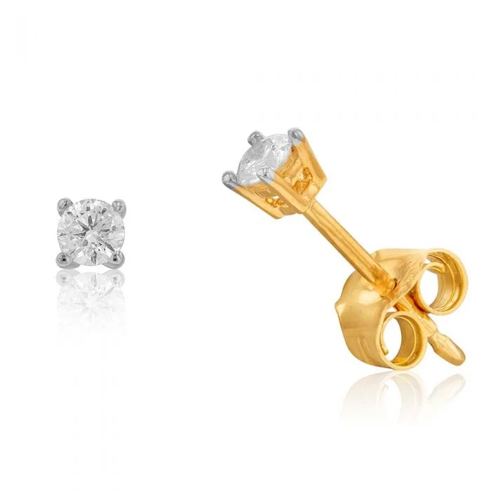 Fashion-Forward Jewelry At Exclusive Discounts 9ct Yellow Gold 1/6 Carat Diamond Stud Fashion-Forward Jewelry At Exclusive Discounts 9ct Yellow Gold 1/6 Carat Diamond Stud