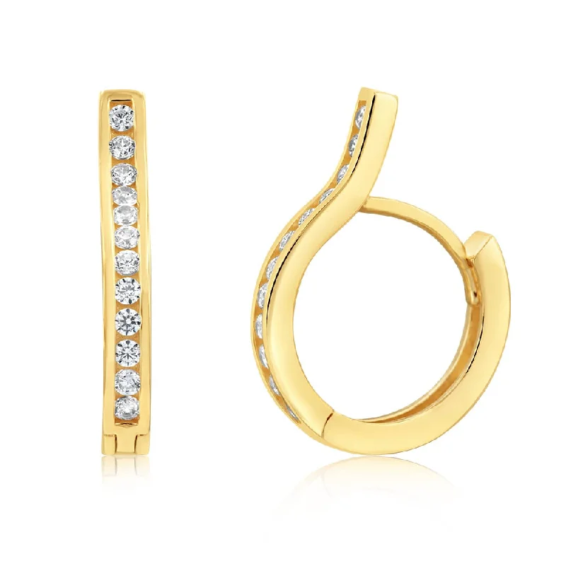 The Ultimate Jewelry Sale – Shop Premium Styles 9ct Yellow Gold Cubic Zirconia Fancy Hoop Earrings The Ultimate Jewelry Sale – Shop Premium Styles 9ct Yellow Gold Cubic Zirconia Fancy Hoop Earrings