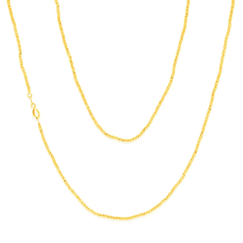 Dazzle With Discounts – Shop Jewelry On Sale 9ct Yellow Gold Fancy 45cm Chain