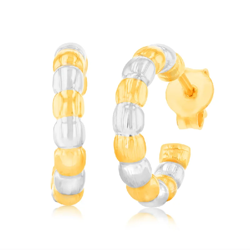 Exclusive Jewelry Sale Event – Shop Now 9ct Yellow Gold Fancy Two Tone 3/4th Hoop Earrings Exclusive Jewelry Sale Event – Shop Now 9ct Yellow Gold Fancy Two Tone 3/4th Hoop Earrings