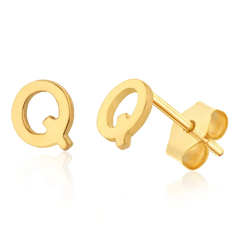 Buy More, Save More On Stunning Jewelry Designs 9ct Yellow Gold Mini Initial "Q" Stud Earring Buy More, Save More On Stunning Jewelry Designs 9ct Yellow Gold Mini Initial "Q" Stud Earring