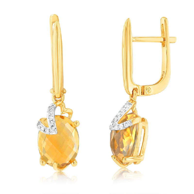 Save On Luxury Jewelry Pieces – Limited-Time Offers 9ct Yellow Gold Natural Citrine And Diamond Drop Earrings Save On Luxury Jewelry Pieces – Limited-Time Offers 9ct Yellow Gold Natural Citrine And Diamond Drop Earrings