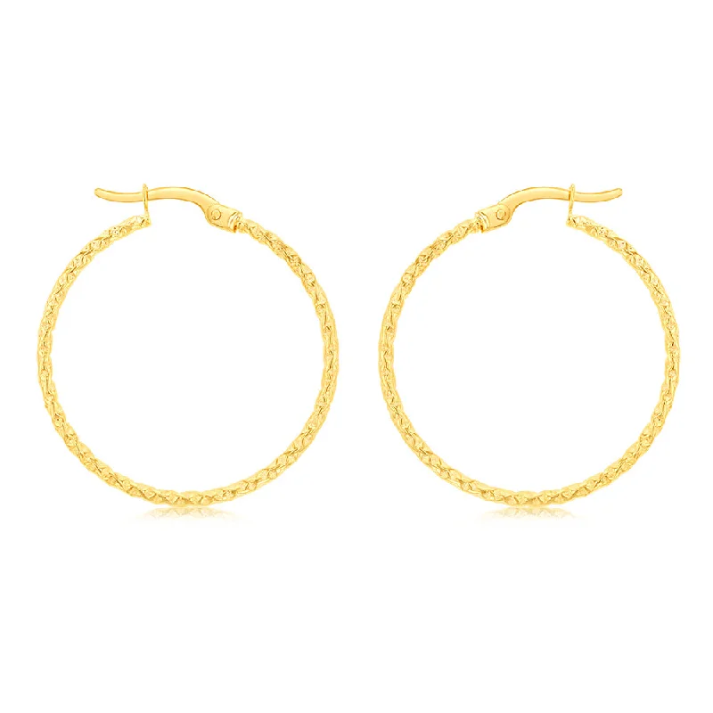 Don't Miss These Dazzling Jewelry Discounts 9ct Yellow Gold Silverfilled Fancy Textured Hoop Earring Don't Miss These Dazzling Jewelry Discounts 9ct Yellow Gold Silverfilled Fancy Textured Hoop Earring