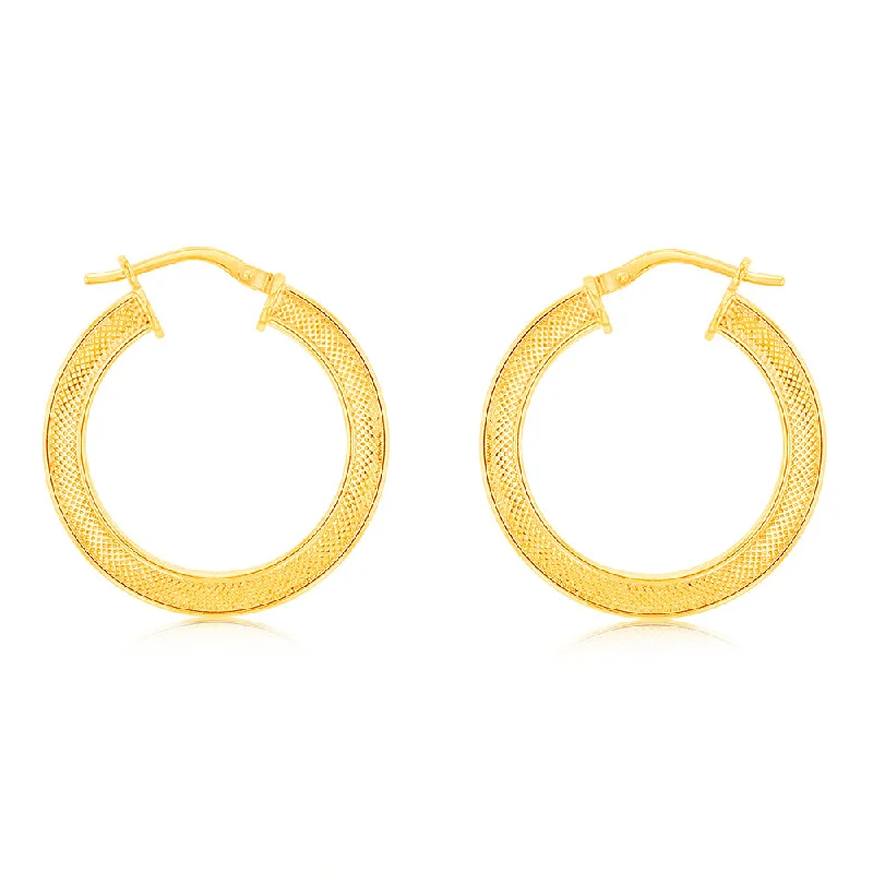 Don't Miss Out On Jaw-Dropping Jewelry Discounts 9ct Yellow Gold Silverfilled Patterned Square Tube 20mm Hoop Earrings Don't Miss Out On Jaw-Dropping Jewelry Discounts 9ct Yellow Gold Silverfilled Patterned Square Tube 20mm Hoop Earrings