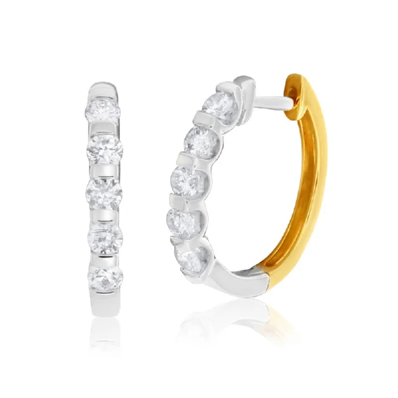 Unmissable Deals On Handmade Jewelry Collections 9ct Yellow Gold & White Gold Diamond Hoop Earrings Unmissable Deals On Handmade Jewelry Collections 9ct Yellow Gold & White Gold Diamond Hoop Earrings