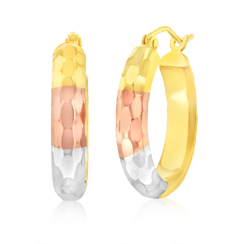 Personalized Jewelry Sale – Meaningful Gifts At Great Prices 9ct Yellow Rose And White Gold Silverfilled Three Tone Diamond Cut Half Round Hoop Earrings Personalized Jewelry Sale – Meaningful Gifts At Great Prices 9ct Yellow Rose And White Gold Silverfilled Three Tone Diamond Cut Half Round Hoop Earrings