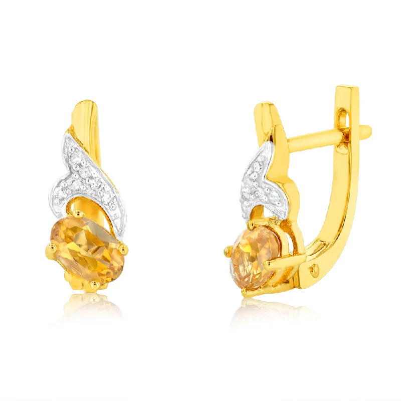 Timeless Beauty, Unbeatable Deals – Jewelry Sale On 9ct Yellow & White Gold Two Tone Natural Citrine And Diamond Fancy Hoop Earrings Timeless Beauty, Unbeatable Deals – Jewelry Sale On 9ct Yellow & White Gold Two Tone Natural Citrine And Diamond Fancy Hoop Earrings