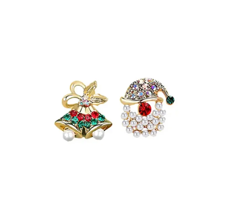 Fashion-Forward Jewelry At Exclusive Discounts Adorable Santa and Bells Stud Earrings Fashion-Forward Jewelry At Exclusive Discounts Adorable Santa and Bells Stud Earrings