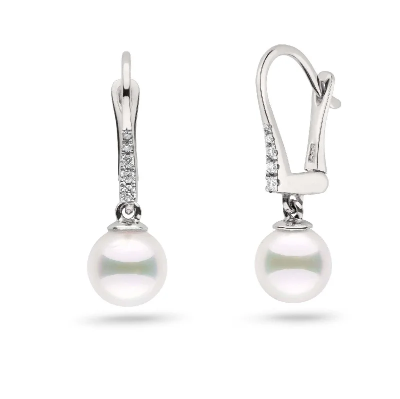 Sparkle On A Budget – Fine Jewelry For Less Allure Collection Akoya 7.0-7.5 mm Pearl & Diamond Dangle Earrings Sparkle On A Budget – Fine Jewelry For Less Allure Collection Akoya 7.0-7.5 mm Pearl & Diamond Dangle Earrings