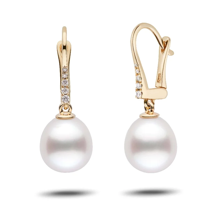 Jewelry Sale Bonanza – Grab Your Sparkle Now Allure Collection Drop White South Sea 10.0-11.0 mm Pearl & Diamond Dangle Earrings Jewelry Sale Bonanza – Grab Your Sparkle Now Allure Collection Drop White South Sea 10.0-11.0 mm Pearl & Diamond Dangle Earrings