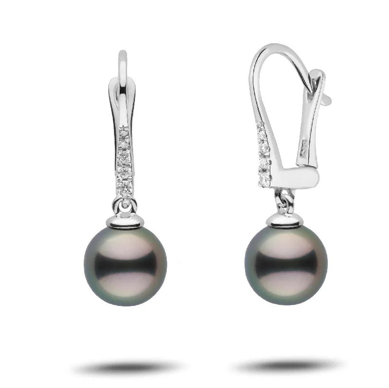 The Perfect Jewelry Piece At The Perfect Price Allure Collection Tahitian 8.0-9.0 mm Pearl & Diamond Dangle Earrings The Perfect Jewelry Piece At The Perfect Price Allure Collection Tahitian 8.0-9.0 mm Pearl & Diamond Dangle Earrings
