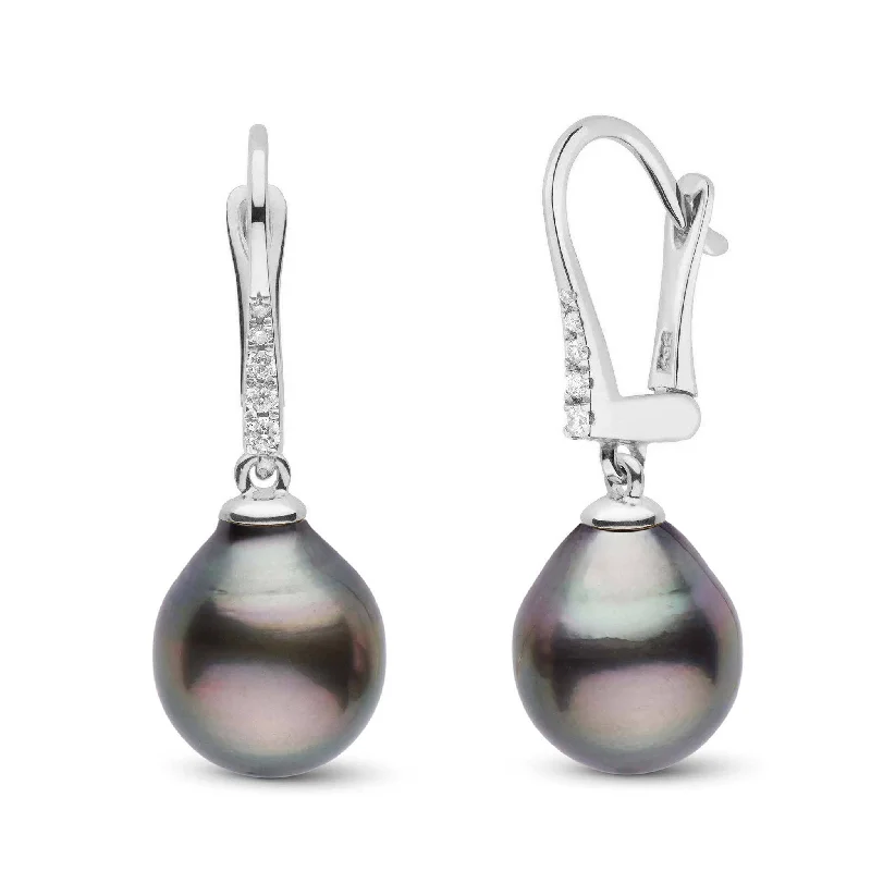 Special Deals On Handcrafted And Designer Jewelry Allure Collection Tahitian Drop 11.0-12.0 mm Pearl & Diamond Dangle Earrings Special Deals On Handcrafted And Designer Jewelry Allure Collection Tahitian Drop 11.0-12.0 mm Pearl & Diamond Dangle Earrings