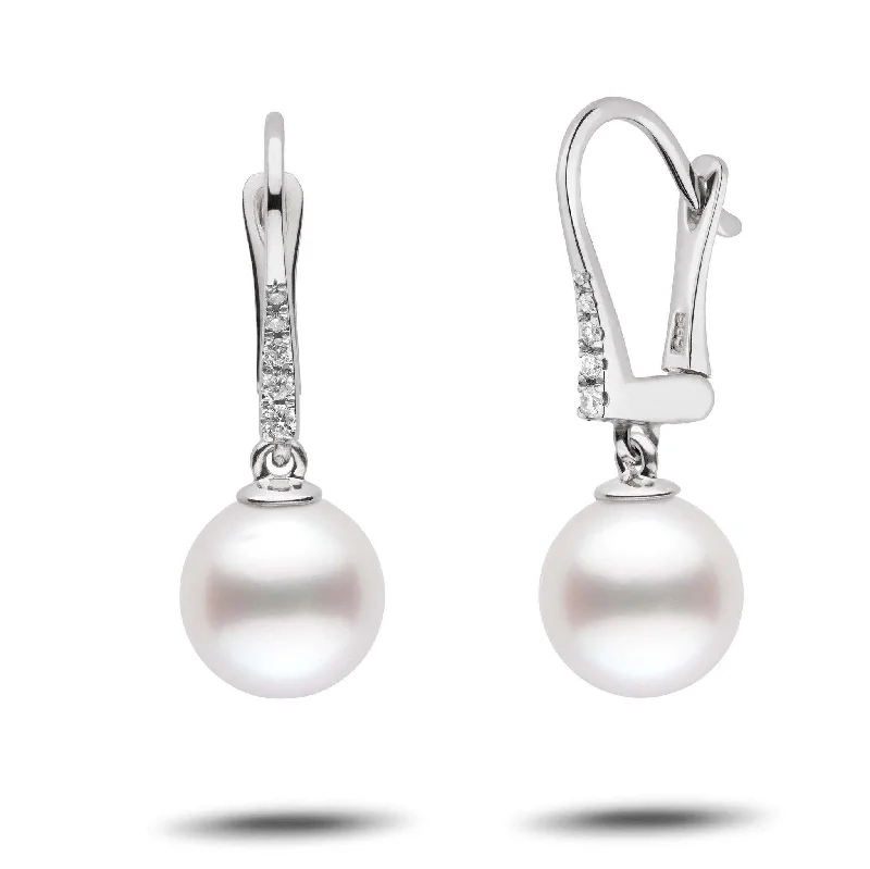 Jewelry Clearance – Final Chance To Save Big Allure Collection White South Sea 9.0-10.0 mm Pearl & Diamond Dangle Earrings Jewelry Clearance – Final Chance To Save Big Allure Collection White South Sea 9.0-10.0 mm Pearl & Diamond Dangle Earrings
