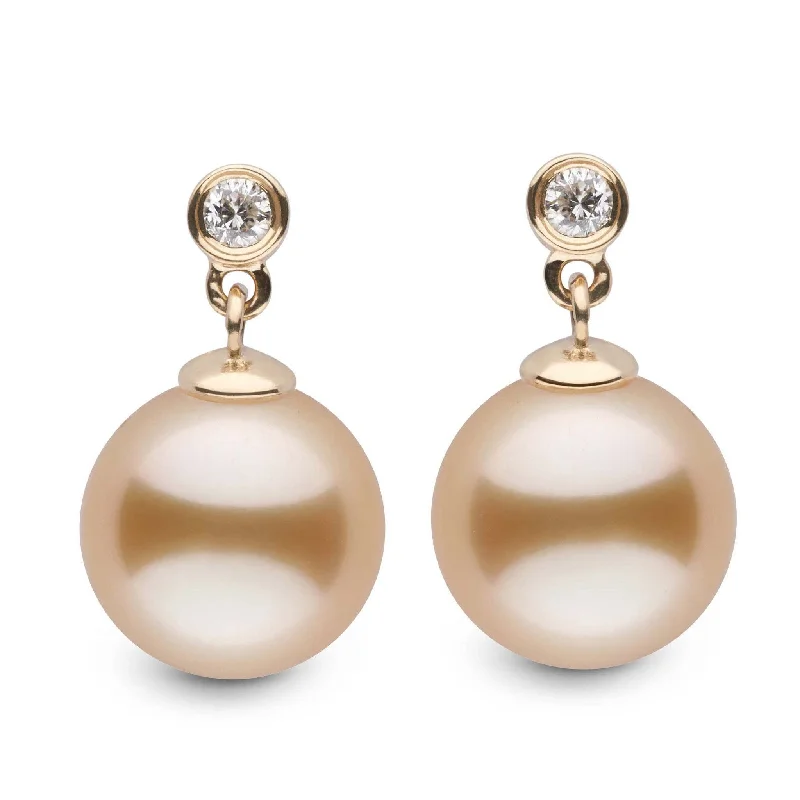 Get The Jewelry You Love At A Price You Love Brilliant Collection Golden South Sea 9.0-10.0 mm Pearl & Diamond Dangle Earrings Get The Jewelry You Love At A Price You Love Brilliant Collection Golden South Sea 9.0-10.0 mm Pearl & Diamond Dangle Earrings