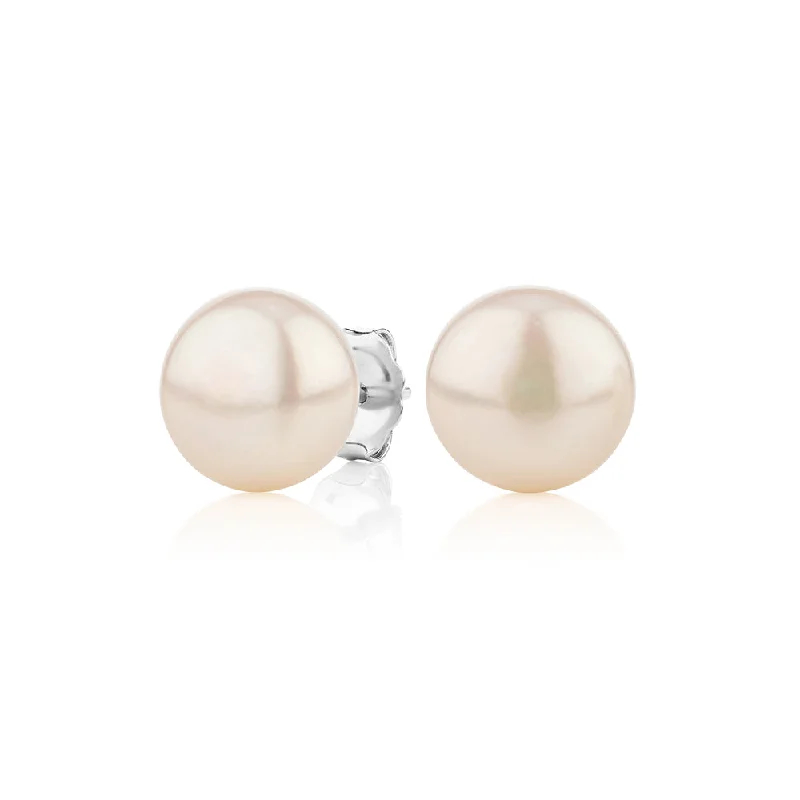 Your Perfect Accessory Now At The Best Price Cultured freshwater pearl 9.5mm stud earrings in sterling silver Your Perfect Accessory Now At The Best Price Cultured freshwater pearl 9.5mm stud earrings in sterling silver