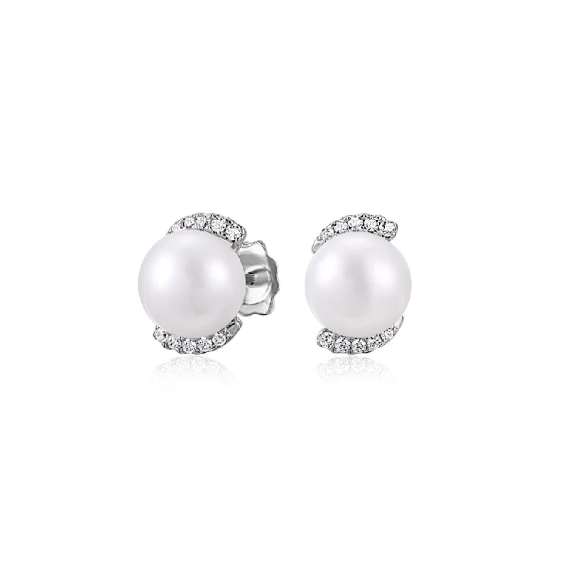 Don't Miss Out – Shop Elegant Jewelry For Less Cultured freshwater pearl stud earrings in sterling silver Don't Miss Out – Shop Elegant Jewelry For Less Cultured freshwater pearl stud earrings in sterling silver