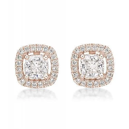 High-End Sparkle, Low-End Prices – Shop Now Cushion and Round Brilliant stud earrings with 1.19 carats* of diamond simulants in 10 carat rose gold High-End Sparkle, Low-End Prices – Shop Now Cushion and Round Brilliant stud earrings with 1.19 carats* of diamond simulants in 10 carat rose gold