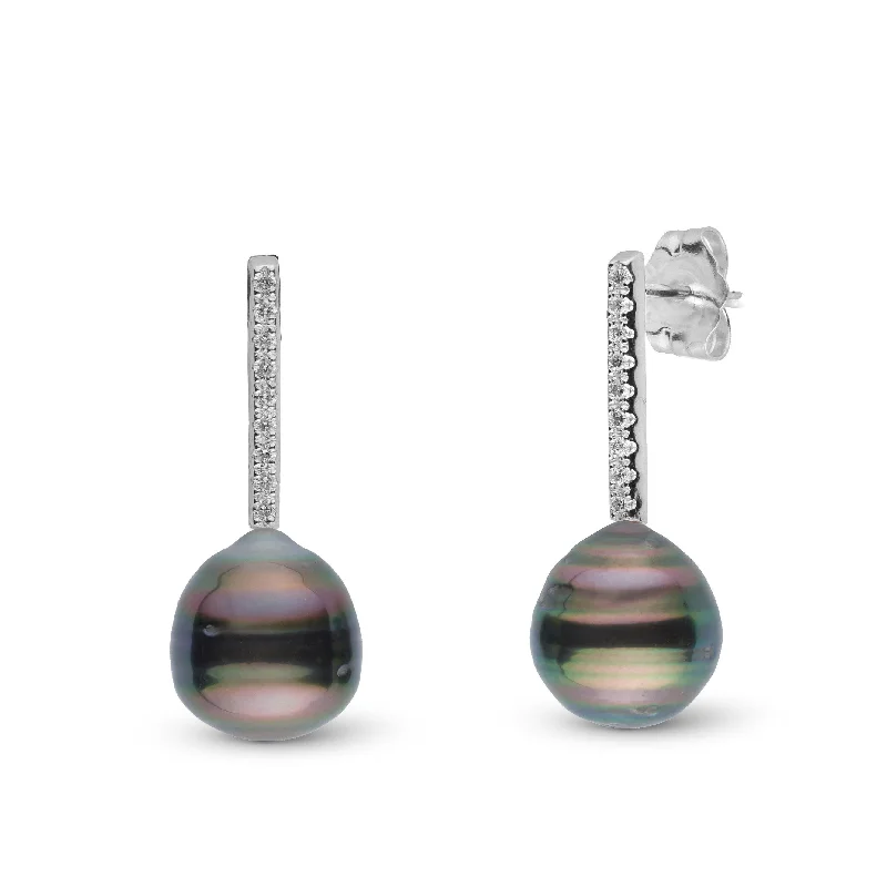 Stunning Statement Jewelry, Unbeatable Discounts Diamond Bar Collection 9.0-10.0 mm Tahitian Baroque Pearl Earrings Stunning Statement Jewelry, Unbeatable Discounts Diamond Bar Collection 9.0-10.0 mm Tahitian Baroque Pearl Earrings