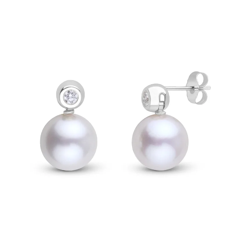 High-Quality Jewelry At A Fraction Of The Cost Diamond Dot Collection 10.0-11.0 mm White South Sea Pearl & Diamond Earrings High-Quality Jewelry At A Fraction Of The Cost Diamond Dot Collection 10.0-11.0 mm White South Sea Pearl & Diamond Earrings