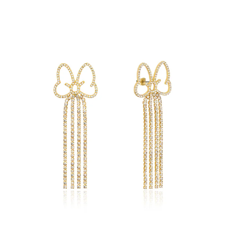 Bohemian-Inspired Jewelry For Free-Spirited Fashion Disney Minnie Mouse Crystal Bow Drop Earrings Bohemian-Inspired Jewelry For Free-Spirited Fashion Disney Minnie Mouse Crystal Bow Drop Earrings