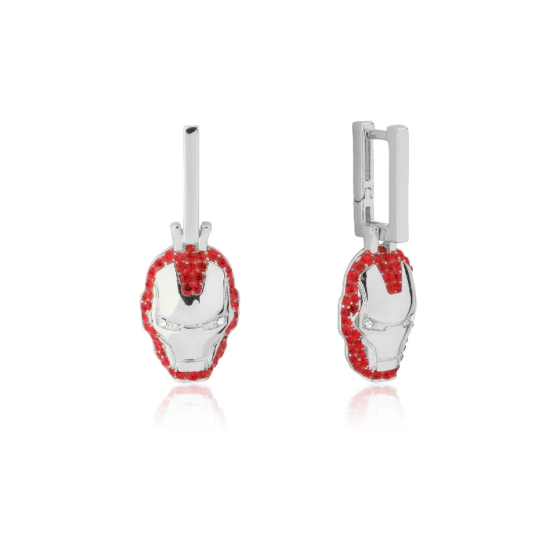 Limited-Time Offer On Premium Jewelry Collections Disney Stainless Steel 14ct White Gold Plated Iron Man Crystal Drop Earrings Limited-Time Offer On Premium Jewelry Collections Disney Stainless Steel 14ct White Gold Plated Iron Man Crystal Drop Earrings