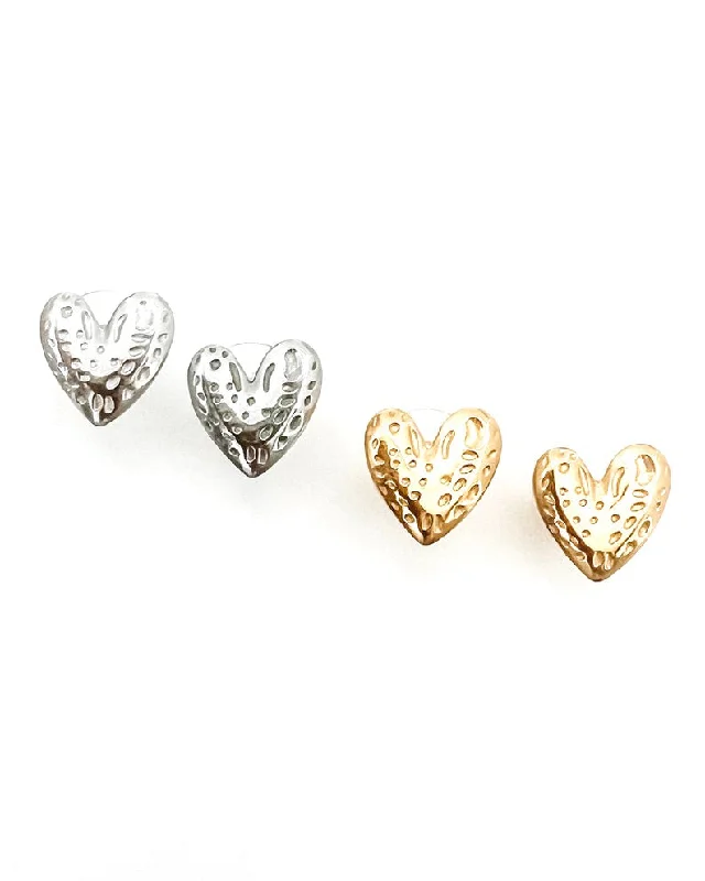 Stunning Jewelry At A Fraction Of The Price Elated Heart Stud Earrings