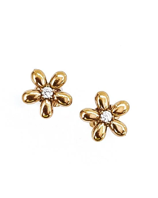 Discounted Jewelry For A Glamorous Look Elin Dainty Flower Crystal Diamond Stud Earrings