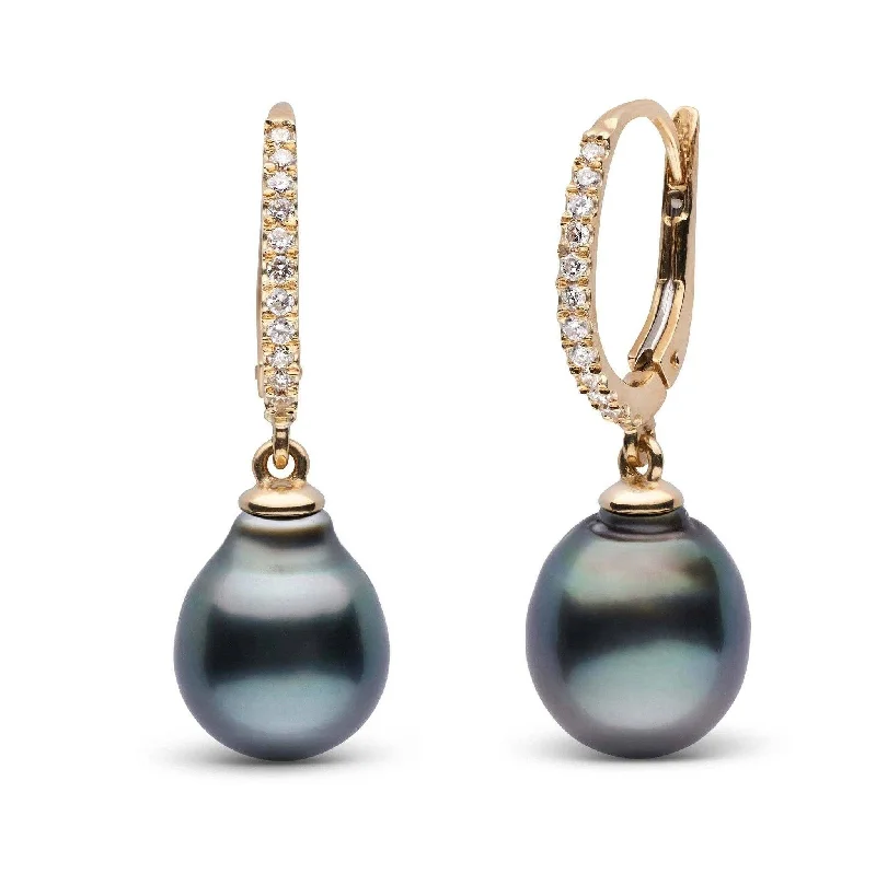Shop Dazzling Jewelry At The Best Prices Eternal Collection Tahitian 9.0-10.0 mm Baroque Pearl & Diamond Dangle Earrings