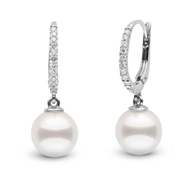 Timeless Elegance, Temporary Discounts – Act Fast Eternal Collection White Akoya 9.0-9.5 mm Pearl & Diamond Dangle Earrings Timeless Elegance, Temporary Discounts – Act Fast Eternal Collection White Akoya 9.0-9.5 mm Pearl & Diamond Dangle Earrings