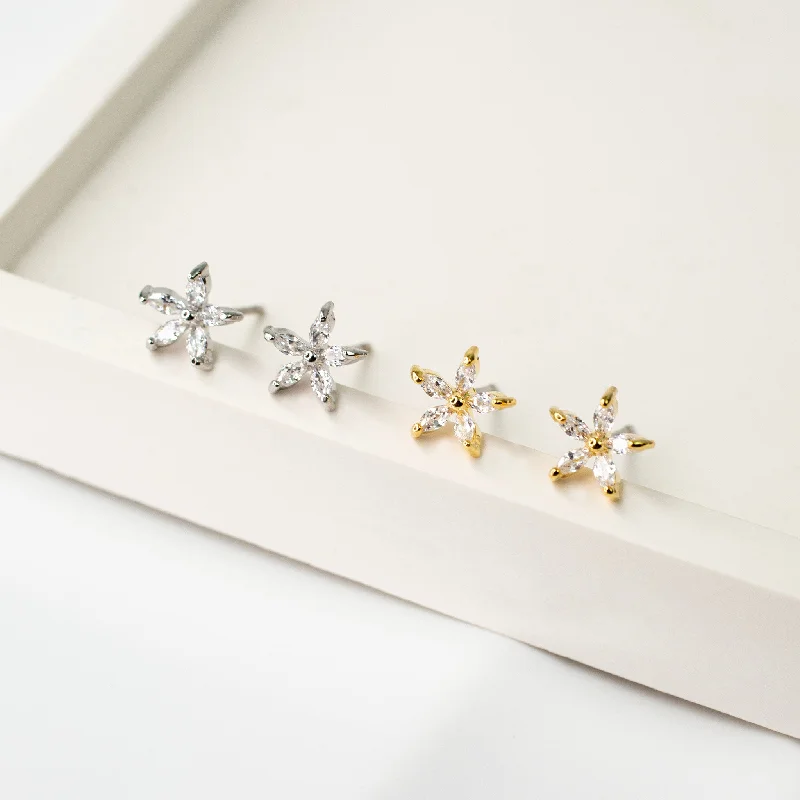 Limited-Stock Jewelry Clearance – Grab Your Favorites Now Flora Crystal Stud Earrings