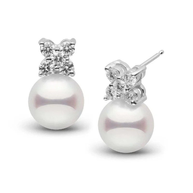 Luxury Meets Affordability – Jewelry Sale Now Live Kiss Collection White 9.0-9.5 mm Akoya Pearl and Diamond Earrings Luxury Meets Affordability – Jewelry Sale Now Live Kiss Collection White 9.0-9.5 mm Akoya Pearl and Diamond Earrings