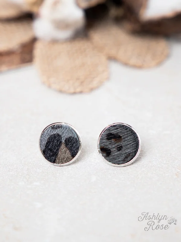 Shop Fine Jewelry With Amazing Deals Love in a Little Stud Earrings, Grey Leopard
