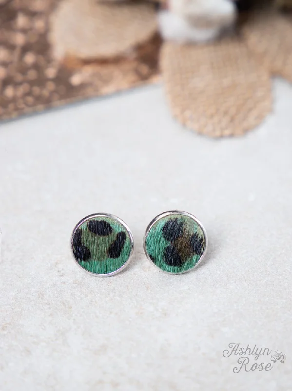 Timeless Elegance At Unbelievable Discounts Love in a Little Stud Earrings, Turquoise Leopard Timeless Elegance At Unbelievable Discounts Love in a Little Stud Earrings, Turquoise Leopard