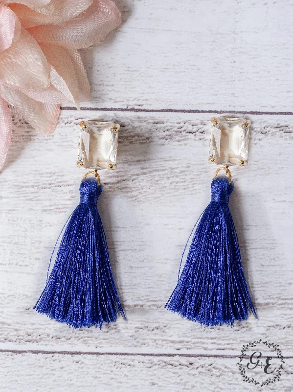Get Your Favorite Jewelry At The Best Price LOVE NOTES ROYAL BLUE TASSEL STUD EARRINGS Get Your Favorite Jewelry At The Best Price LOVE NOTES ROYAL BLUE TASSEL STUD EARRINGS