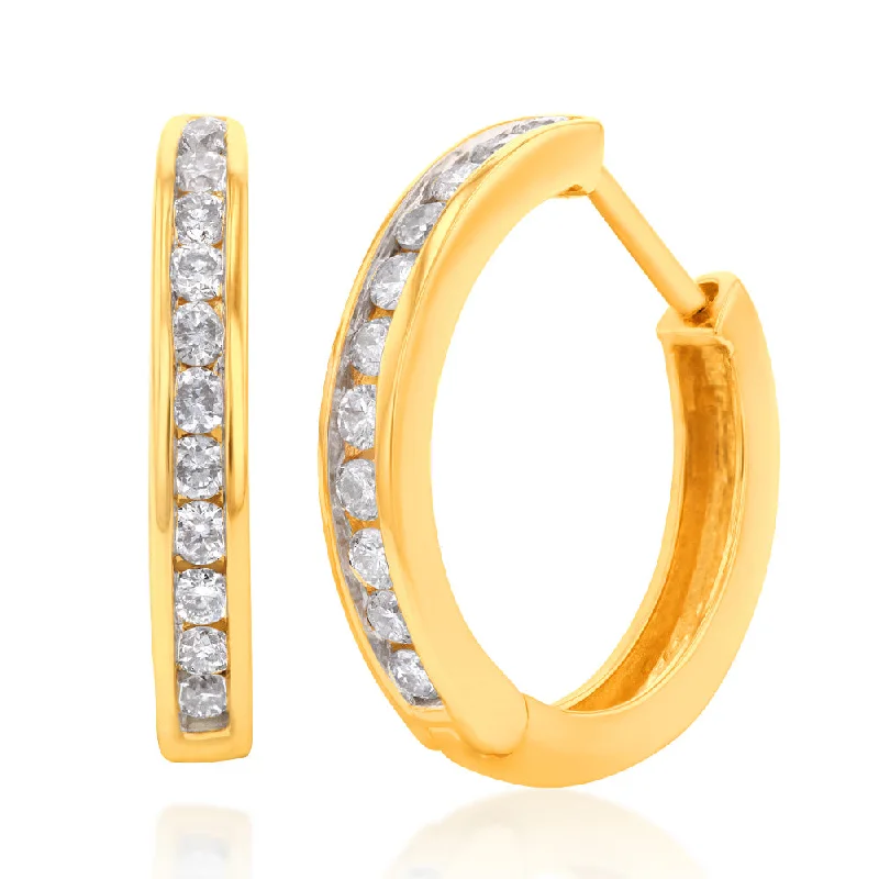 Luxury Jewelry Clearance – Shop Premium Styles Now Luminesce Lab Grown 1/2 Carat Diamond Hoop Earring in 9ct Yellow Gold Luxury Jewelry Clearance – Shop Premium Styles Now Luminesce Lab Grown 1/2 Carat Diamond Hoop Earring in 9ct Yellow Gold