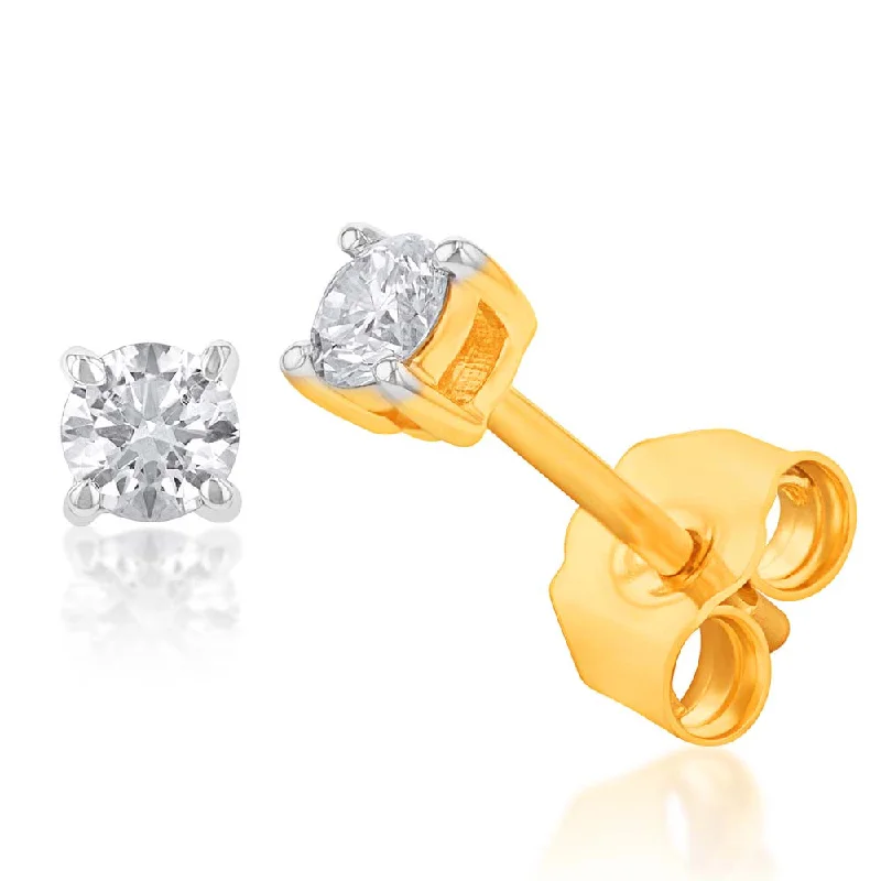 Sparkle For Less – Shop Our Limited-Time Jewelry Deals Luminesce Lab Grown Diamond Solitiaire Classic 1/5 Carat Stud Earring 9ct Yellow Gold Sparkle For Less – Shop Our Limited-Time Jewelry Deals Luminesce Lab Grown Diamond Solitiaire Classic 1/5 Carat Stud Earring 9ct Yellow Gold