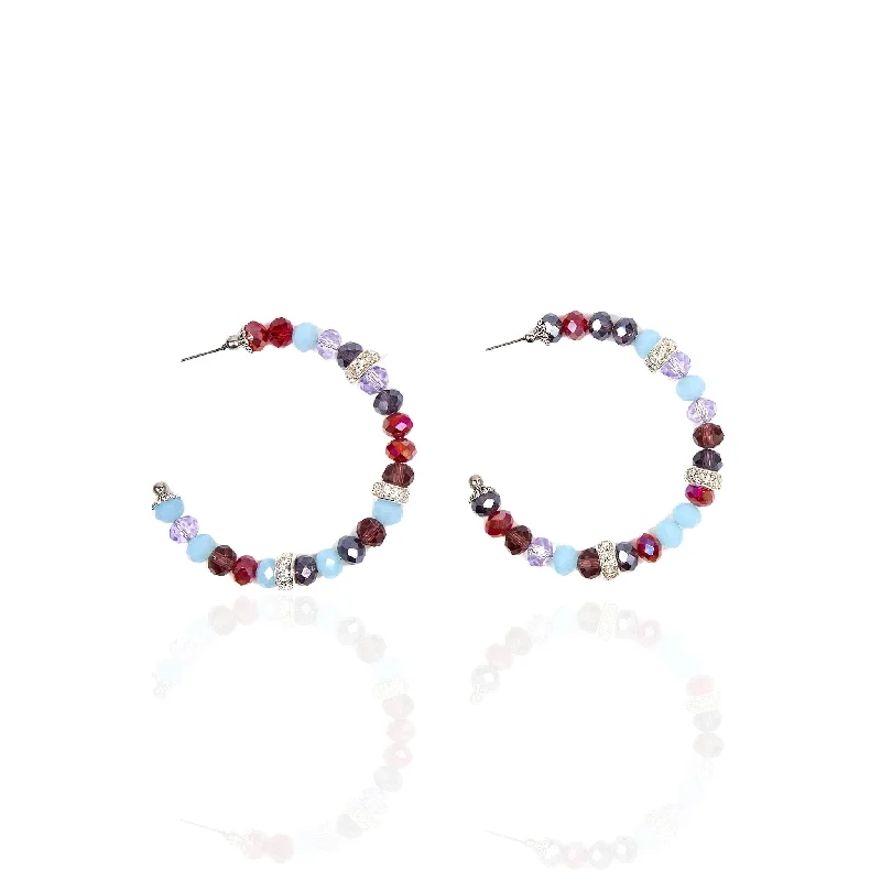 Unmissable Jewelry Clearance – Final Reductions Malia Glass Hoops - Berry Sorbet