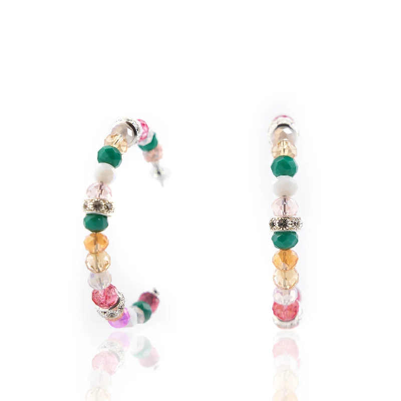 Unique Jewelry For Less – Shop The Sale Now Malia Glass Hoops - Cherry Blossom