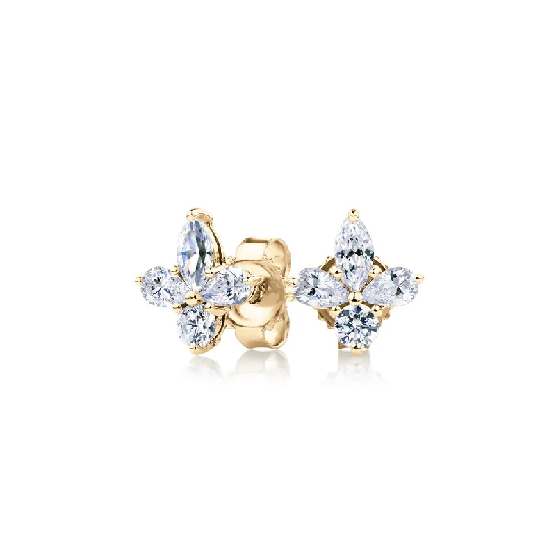 Elegant Designs, Unbeatable Discounts – Shop Jewelry Now Marquise, Pear and Round Brilliant stud earrings with 0.8 carats* of diamond simulants in 10 carat yellow gold Elegant Designs, Unbeatable Discounts – Shop Jewelry Now Marquise, Pear and Round Brilliant stud earrings with 0.8 carats* of diamond simulants in 10 carat yellow gold