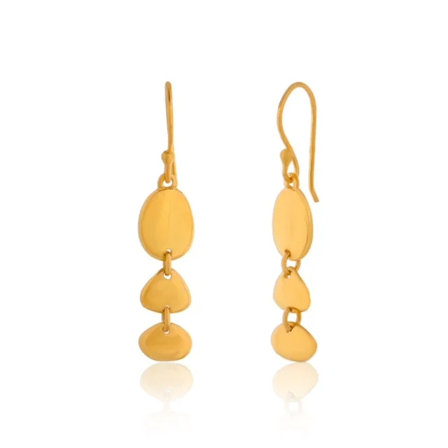 Jewelry Deals That Outshine The Rest Matt Gold Pebble Tier Earrings