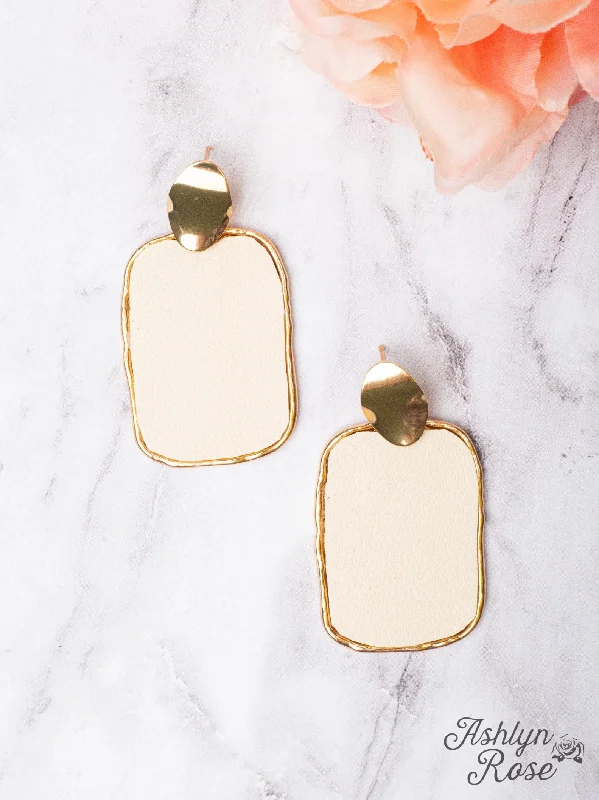 Timeless Jewelry, Timeless Savings – Don't Wait ONLY IN L.A IVORY FAUX LEATHER SQUARE STUD EARRINGS Timeless Jewelry, Timeless Savings – Don't Wait ONLY IN L.A IVORY FAUX LEATHER SQUARE STUD EARRINGS