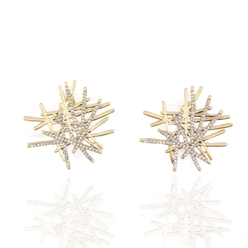 Classic And Modern Jewelry Styles On Sale Origami Oversized Earrings - Soft Gold