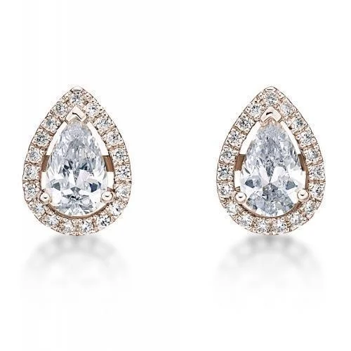 Shop Signature Jewelry Styles At Exclusive Prices Pear and Round Brilliant stud earrings with 1.87 carats* of diamond simulants in 10 carat rose gold Shop Signature Jewelry Styles At Exclusive Prices Pear and Round Brilliant stud earrings with 1.87 carats* of diamond simulants in 10 carat rose gold