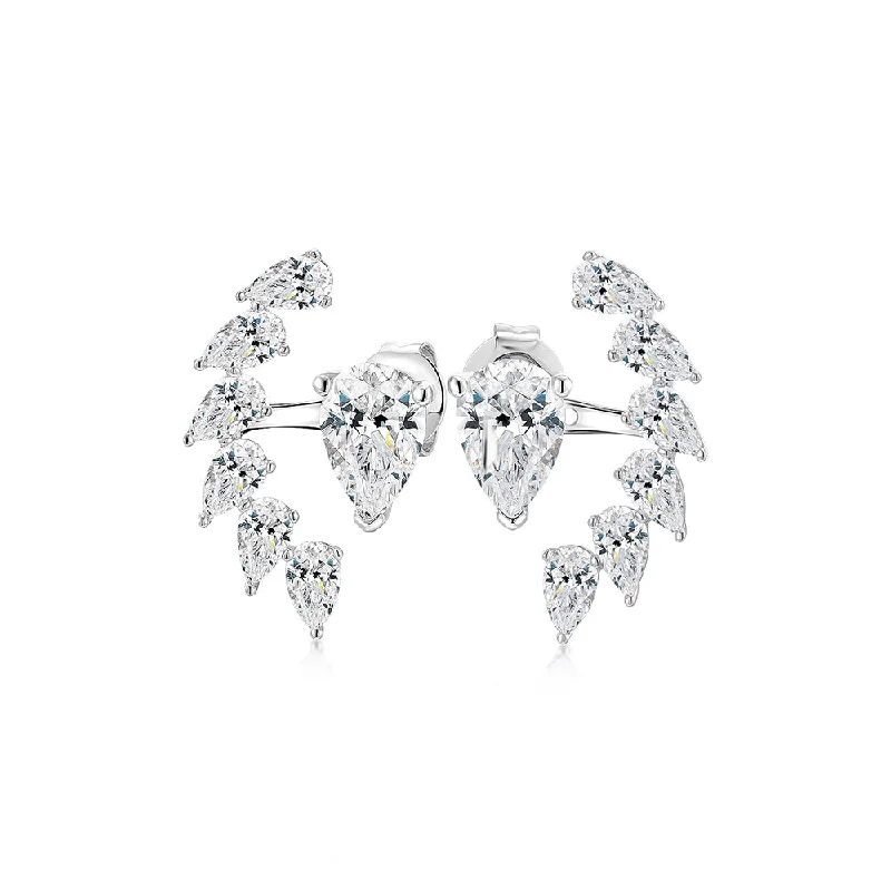 Glamorous Jewelry, Glamorous Deals – Shop Now Pear stud earrings with 5.66 carats* of diamond simulants in 10 carat white gold Glamorous Jewelry, Glamorous Deals – Shop Now Pear stud earrings with 5.66 carats* of diamond simulants in 10 carat white gold